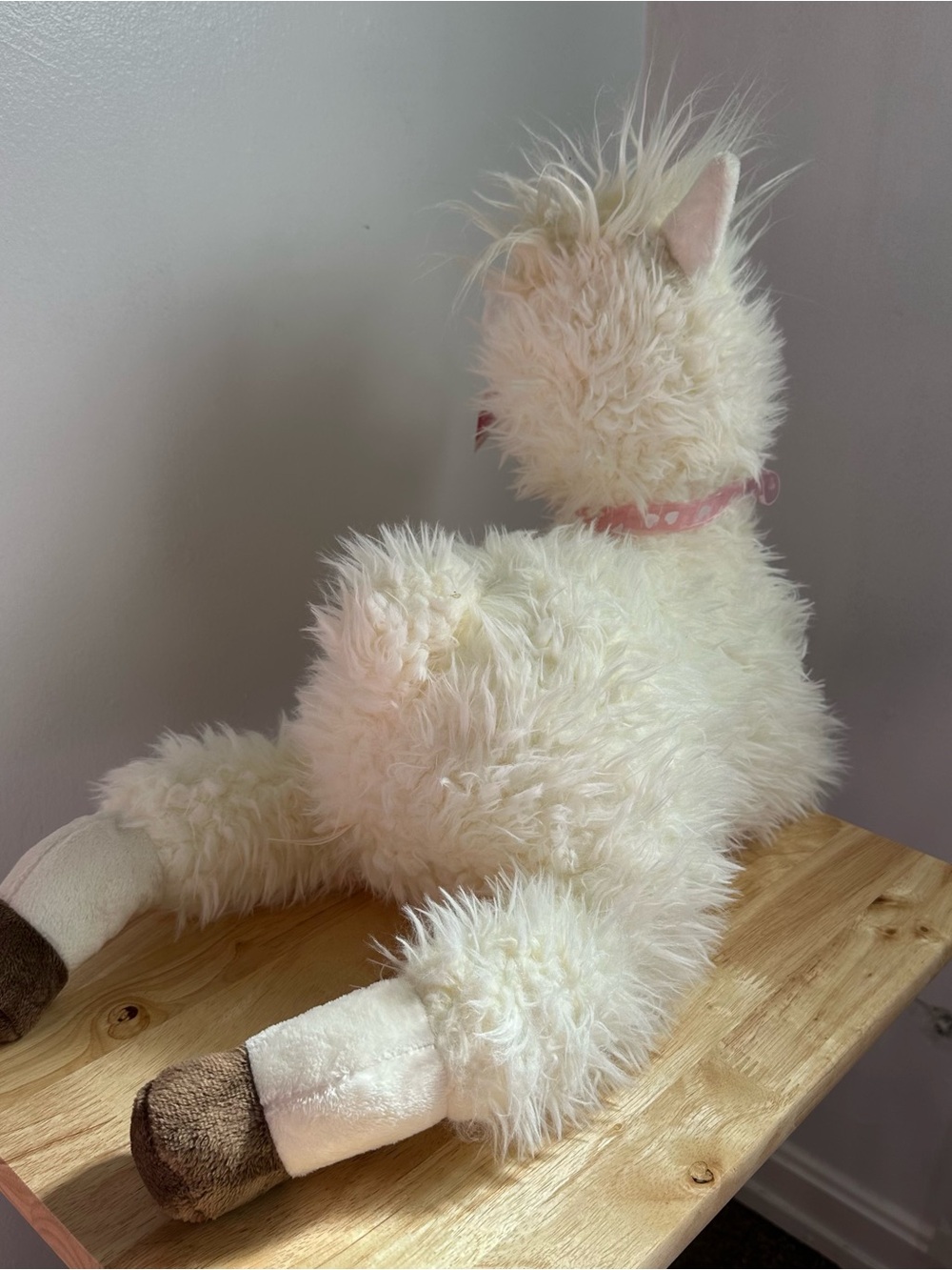 NEW with tags • Celebrate It Cream Plush Llama with Pink Polka Dot Bow - Picture 13 of 16